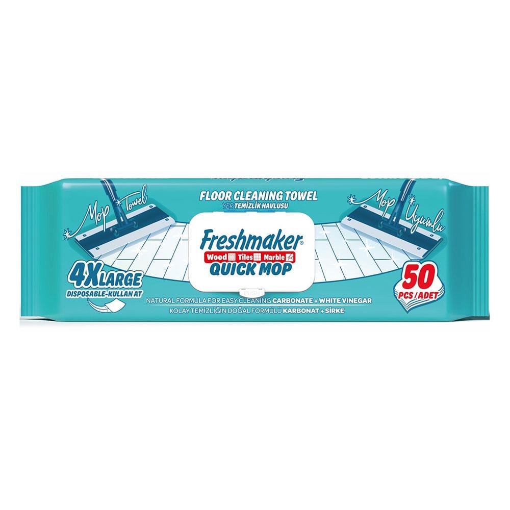 Вологі серветки для підлоги Freshmaker Quick Mop 50 шт. (000006885) Вологі серветки для підлоги Freshmaker Quick Mop 50 шт. (000006885)