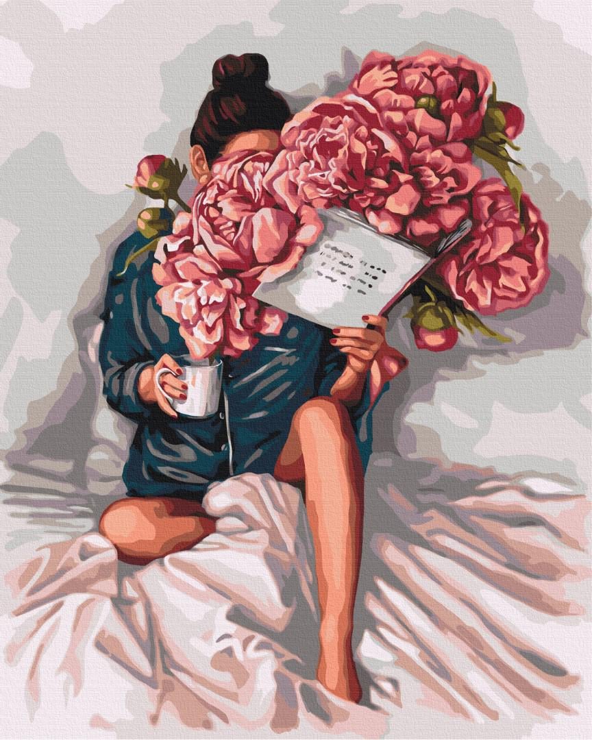 Картина по номерам Brushme История пионов 40x50 см (BS52470)