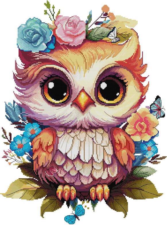 Набор для вышивания крестиком NKF Совенок KB262 ткань 14CТ с рисунком 43х55 см (39963)