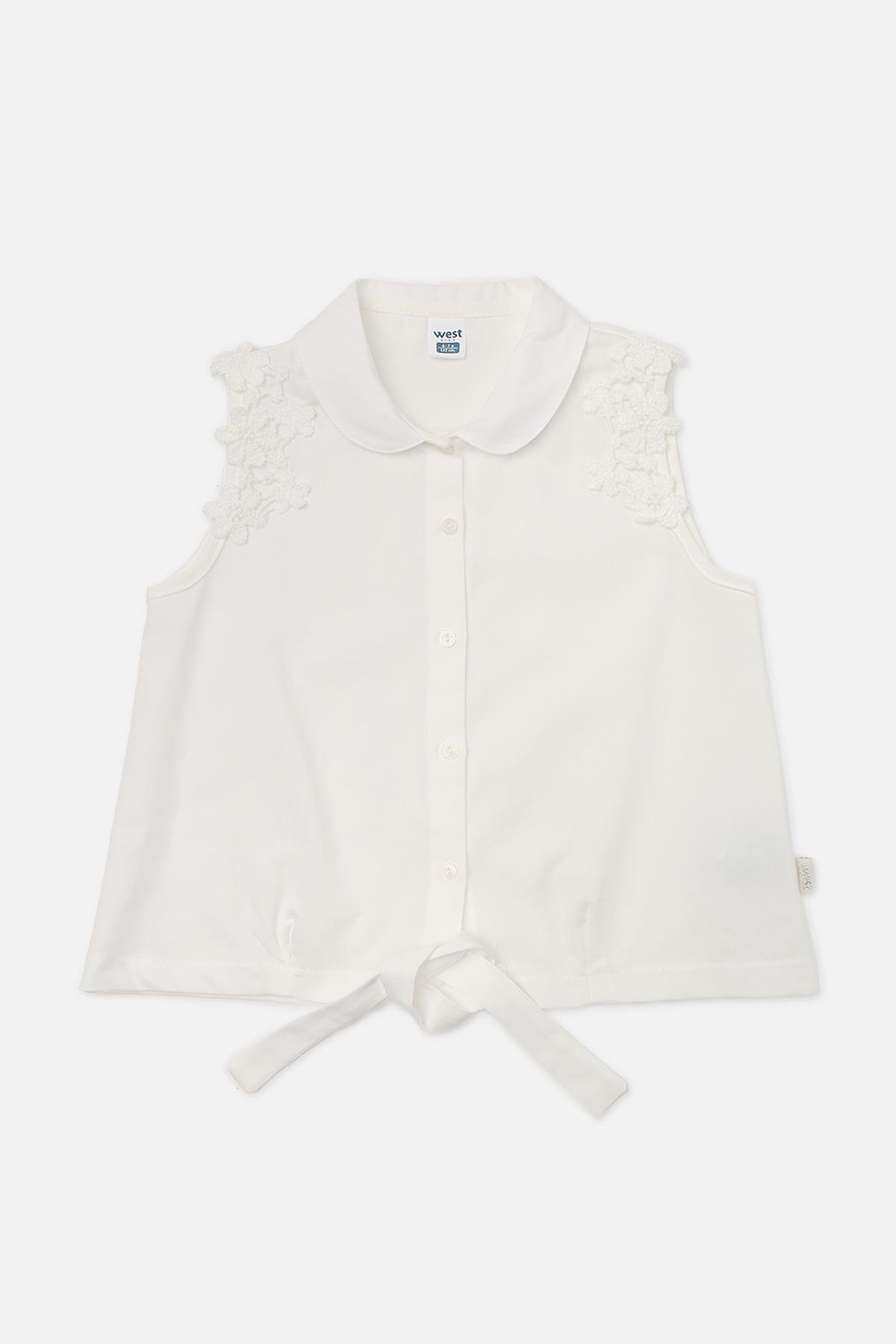 Блуза для девочки ЦБ-00273260 110 см Молочный (SKT001054101)