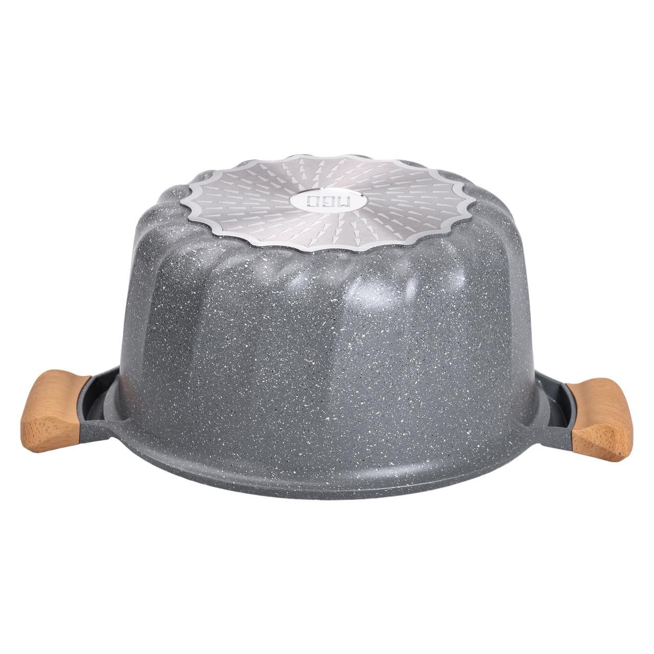 Кастрюля алюминиевая с антипригарной крышкой 11 л Ø32 см - фото 3 Кастрюля алюминиевая с антипригарной крышкой 11 л Ø32 см - фото 3