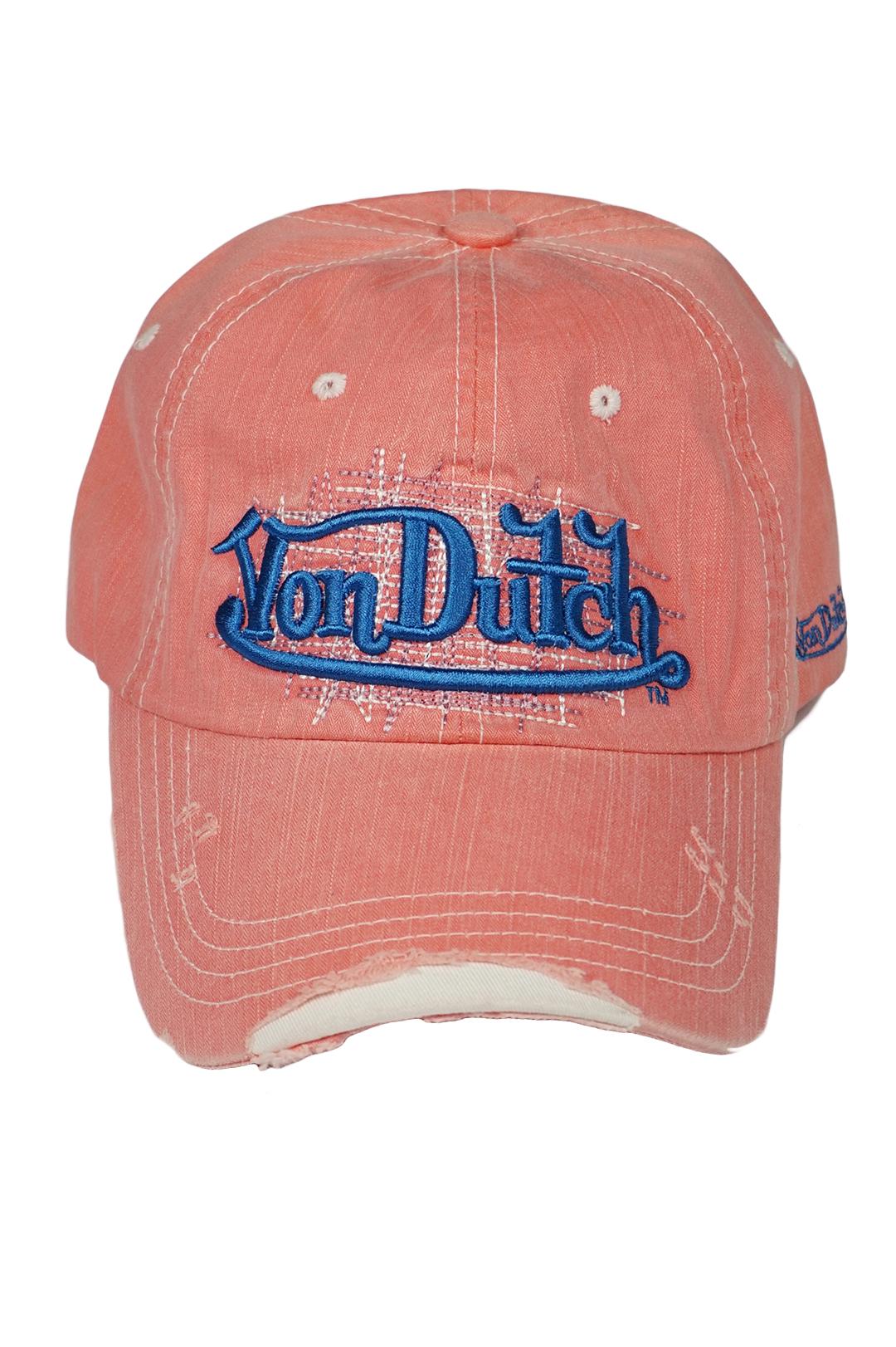 Кепка-бейсболка Von Dutch K-22 One size Коралловый (17851861) - фото 3