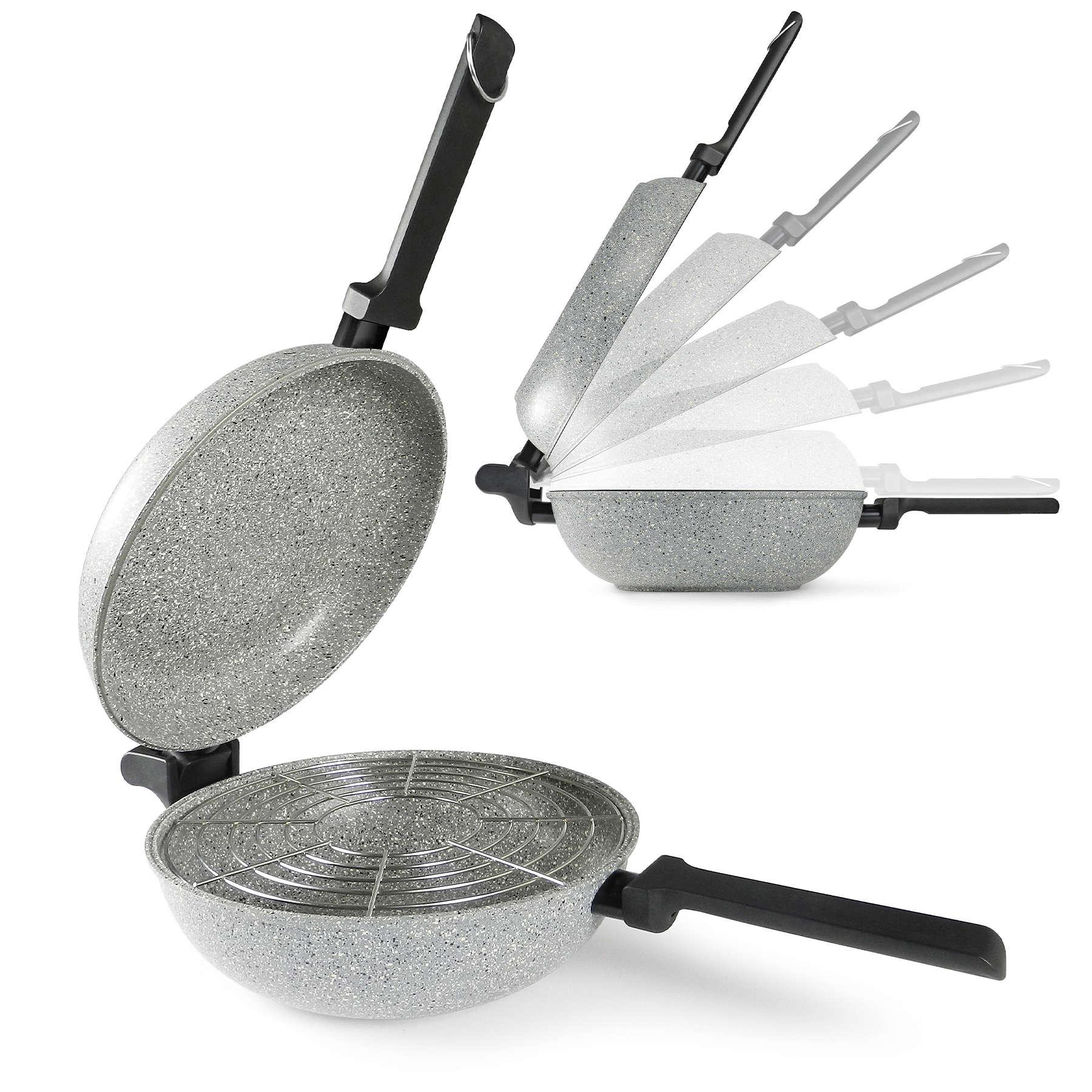 Сковорода двойная Flonal Dura Induction Rocky Twins с решеткой 28 см (RKIWP2830) - фото 16