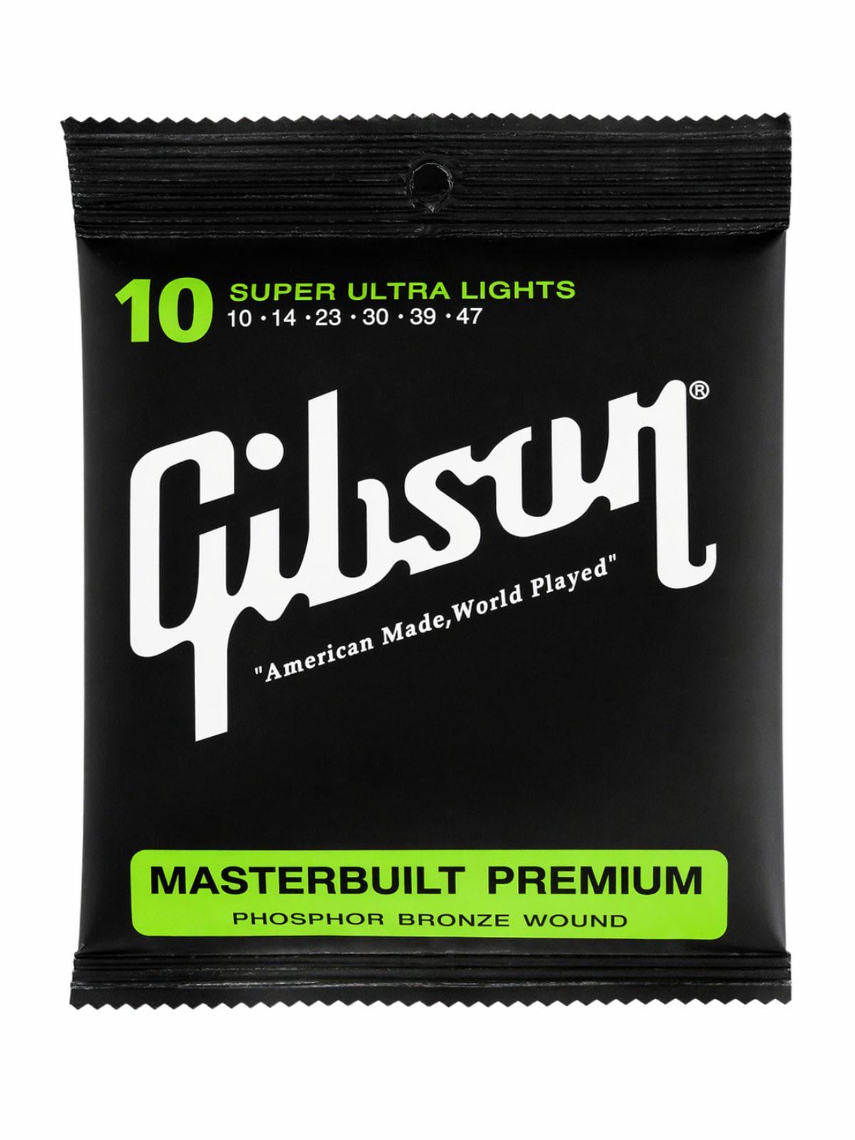 Струны для акустической гитары Gibson SAG-MB10 Masterbuilt Phosphor Bronze Wound Super Ultra Light 10-47 (SAG-MB10)