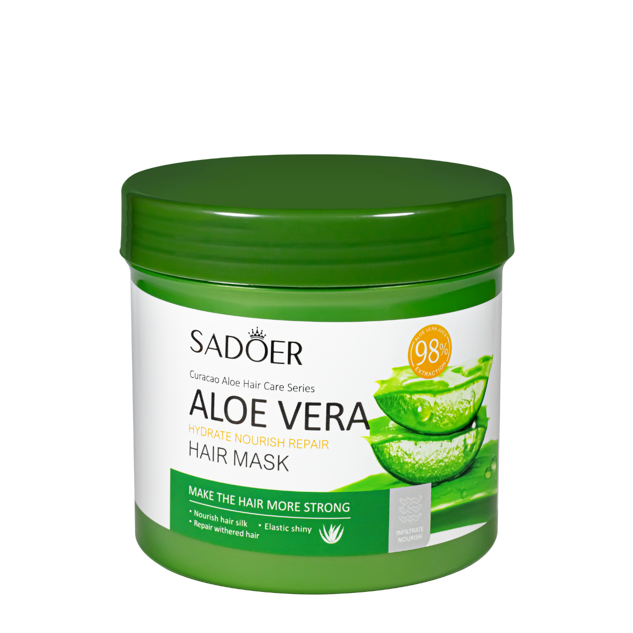 Маска для волосся зволожувальна Sadoer Aloe Vera з алое 500 мл (13350928)