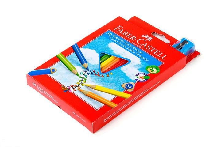 Карандаши цветные Faber-Castell JUMBO 30 цв. трехгранные