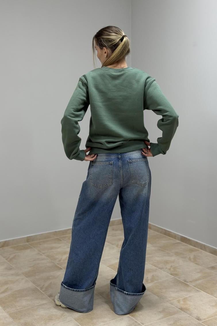 Світшот жіночий М116.4 з начосом L Світла оливка (30665193) - фото 5 Світшот жіночий М116.4 з начосом L Світла оливка (30665193) - фото 5