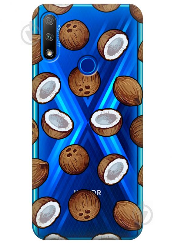Прозрачный силиконовый чехол iSwag для Huawei Honor 9X с рисунком - Кокосы (KS2689) Прозрачный силиконовый чехол iSwag для Huawei Honor 9X с рисунком - Кокосы (KS2689)