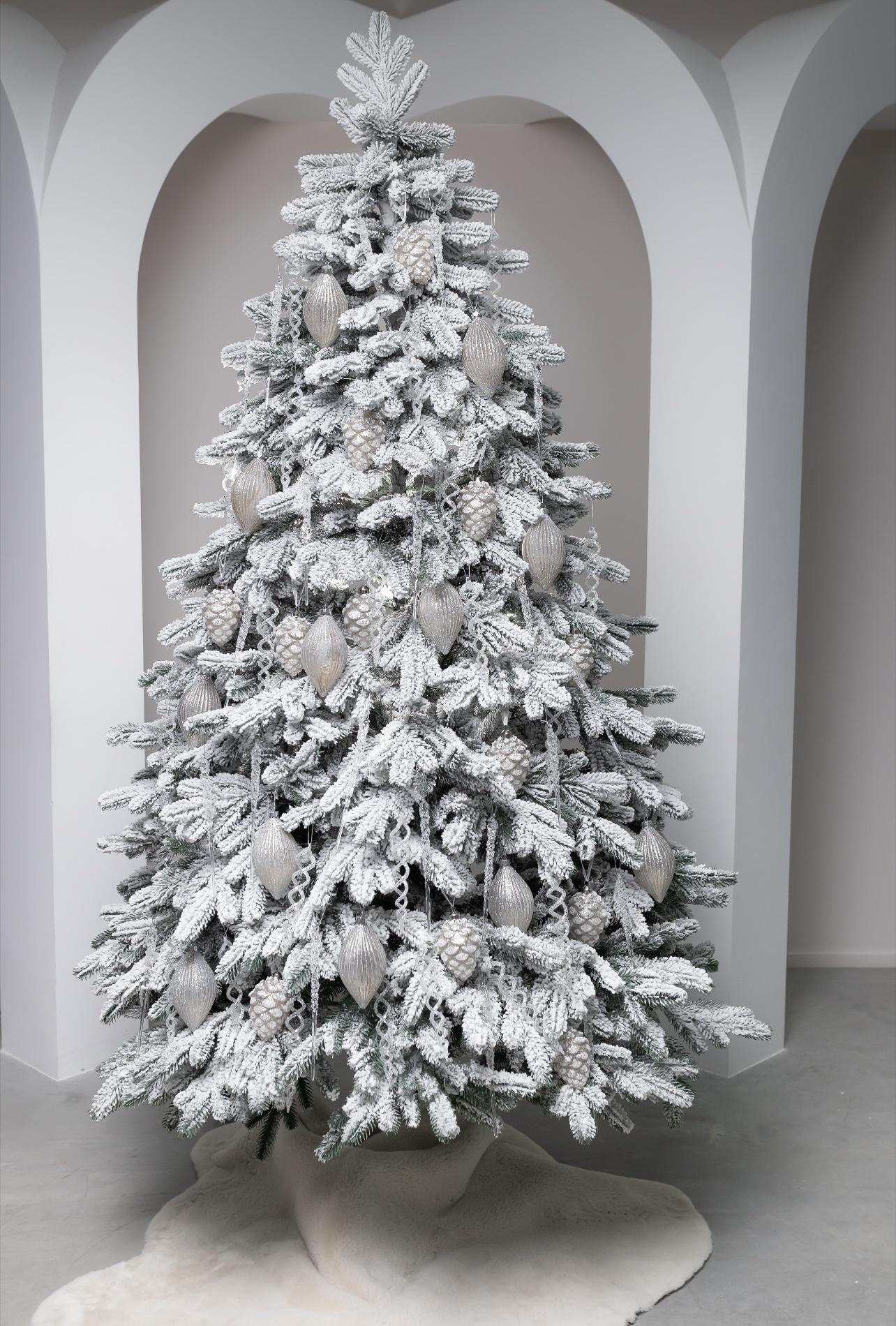 Елка Астория с подставкой заснеженная 2,10 м (АА)