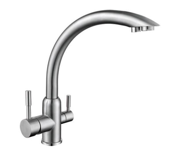 Смеситель для кухни с фильтром для питьевой воды Frap F43899 Сатин (35670)