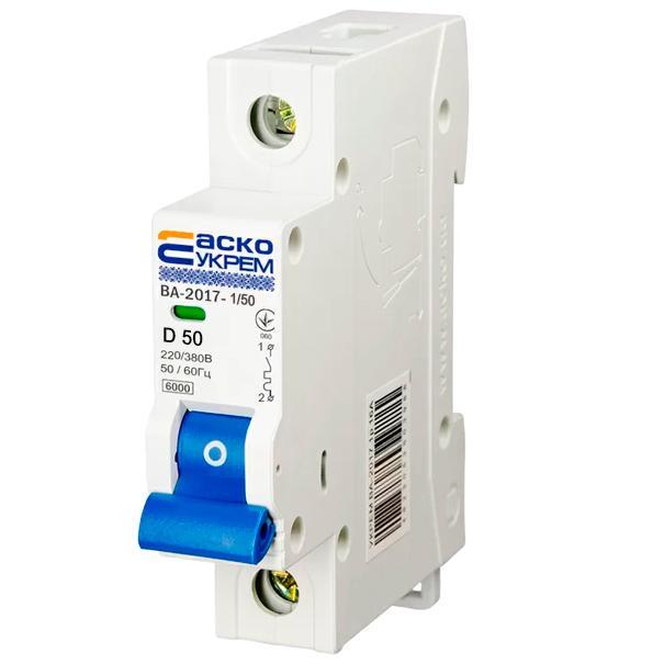 Автоматический выключатель АСКО-УКРЕМ ВА-2017 50А D 1 полюс (2559015921)