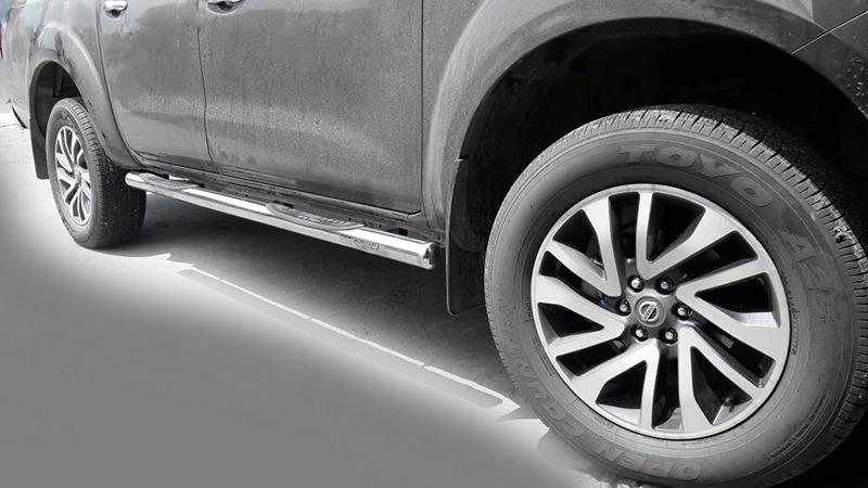 Боковые трубы CAN для Nissan Navara/NP300 2016- гг. нержавеющая сталь Хром Боковые трубы CAN для Nissan Navara/NP300 2016- гг. нержавеющая сталь Хром