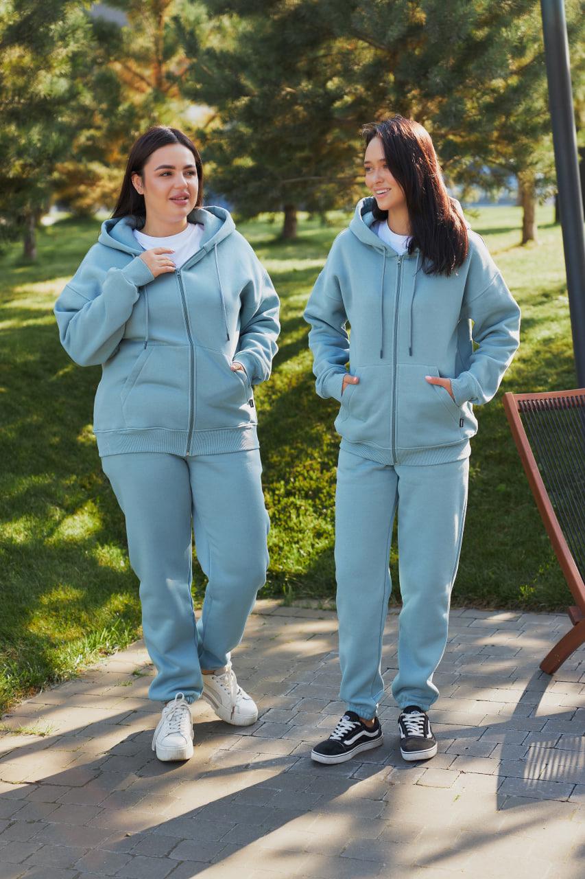 Прогулочный костюм женский с капюшоном XXL Голубой (М137.4) - фото 2
