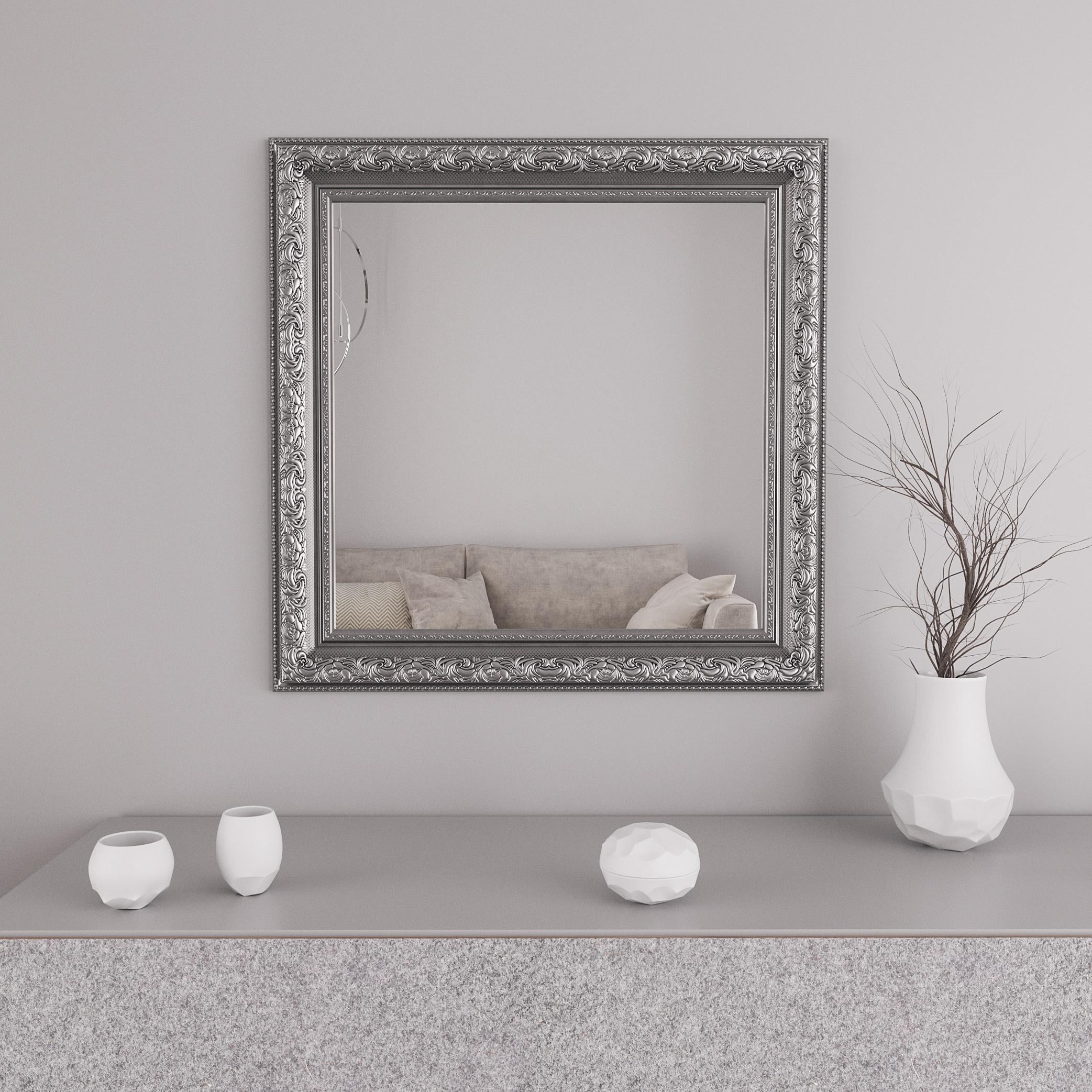 Зеркало настенное Black Mirror 96х96 см Серебро с патиной (8731А-26) Зеркало настенное Black Mirror 96х96 см Серебро с патиной (8731А-26)