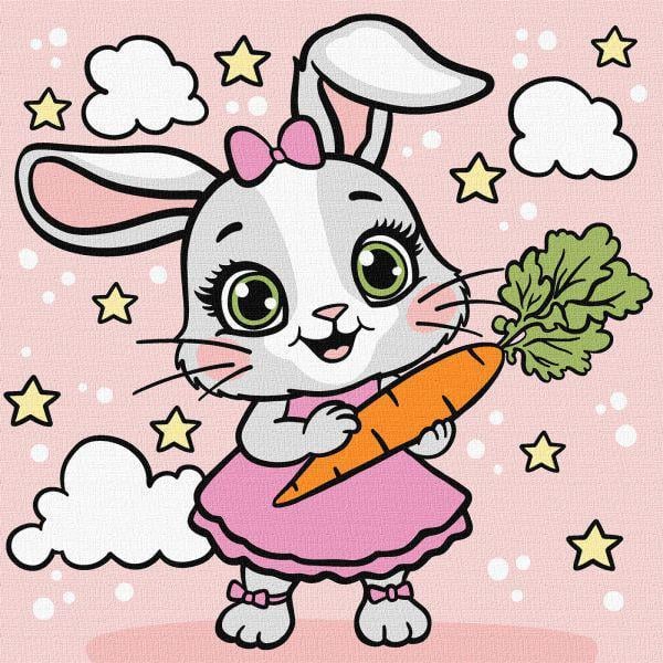 Картина за номерами Ideyka Морквина 25x25 см (Id-KHO6281)