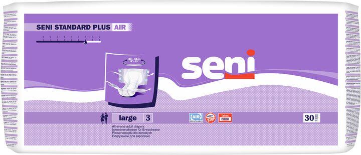 Подгузники для взрослых дышащие Seni Standard Plus Air large р. 3 30 шт. (24145876)