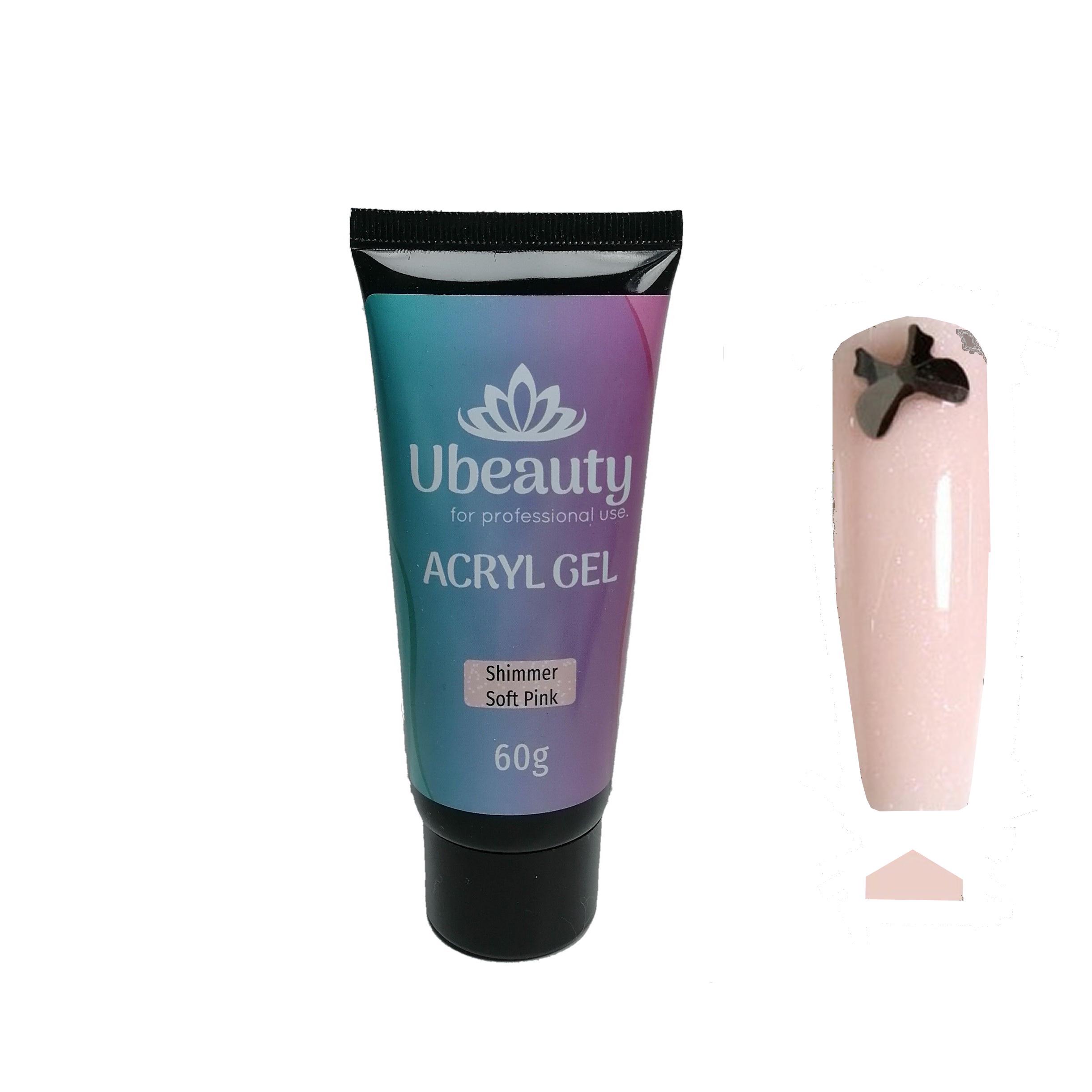 Полигель Ubeauty с шиммером 60 мл Нежно-розовый (6803) - фото 2 Полигель Ubeauty с шиммером 60 мл Нежно-розовый (6803) - фото 2