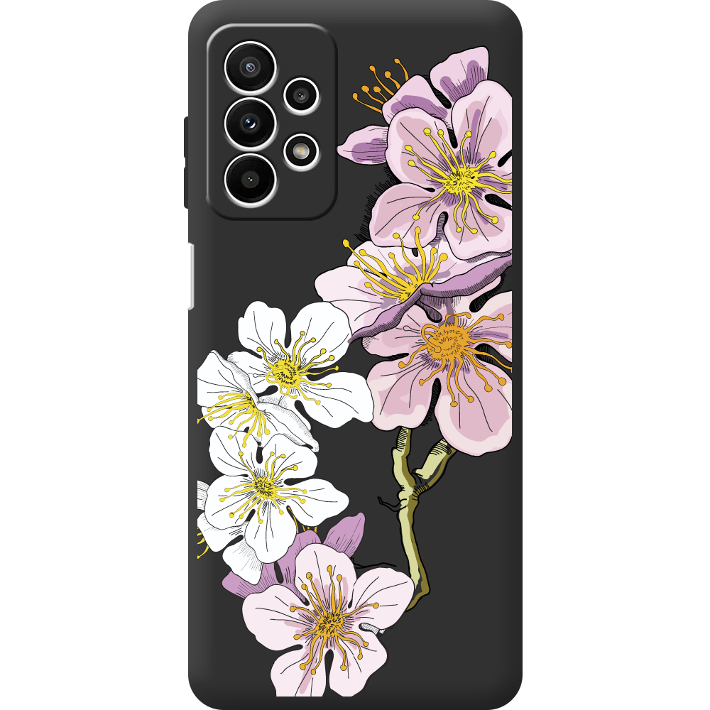 Чехол BoxFace Samsung Galaxy A23 (A235) Cherry Blossom Черный силикон (44373-cc4-44388)
