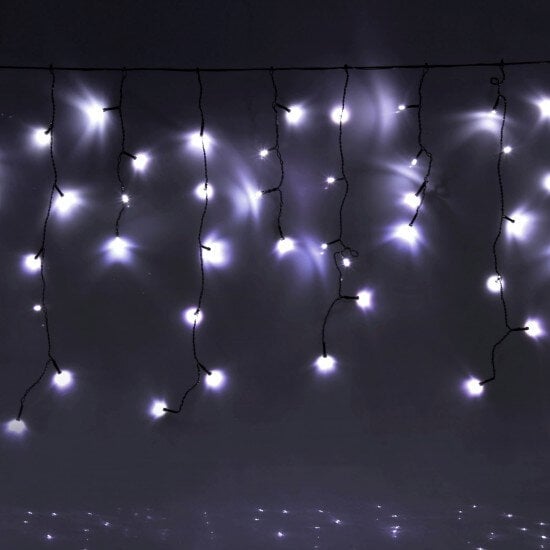 Уличная гирлянда бахрома белый 3 м, 100 LED, с переходником