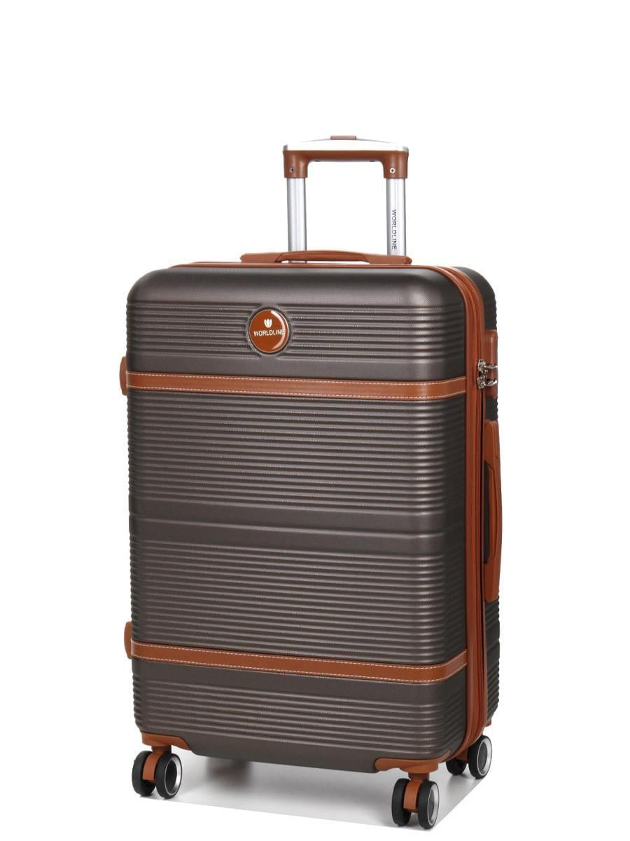 Чемодан средний Worldline M 66х42х25+5 см 74 л 3,6 кг Коричневый (629)