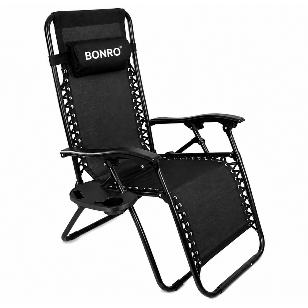 Шезлонг лежак Bonro SP-167A Черный (70000021)