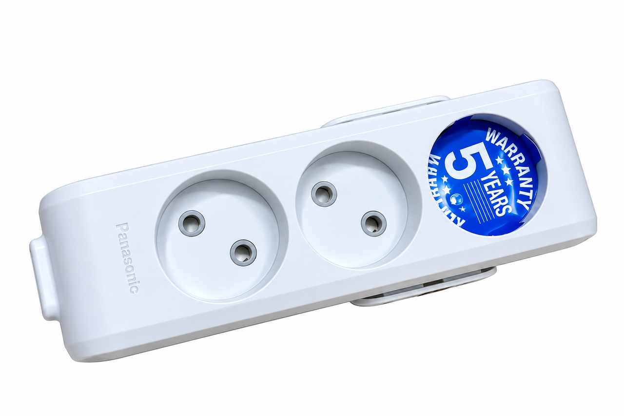 Колодка Panasonic X-tendia 3 гн. с защитными шторками Серый