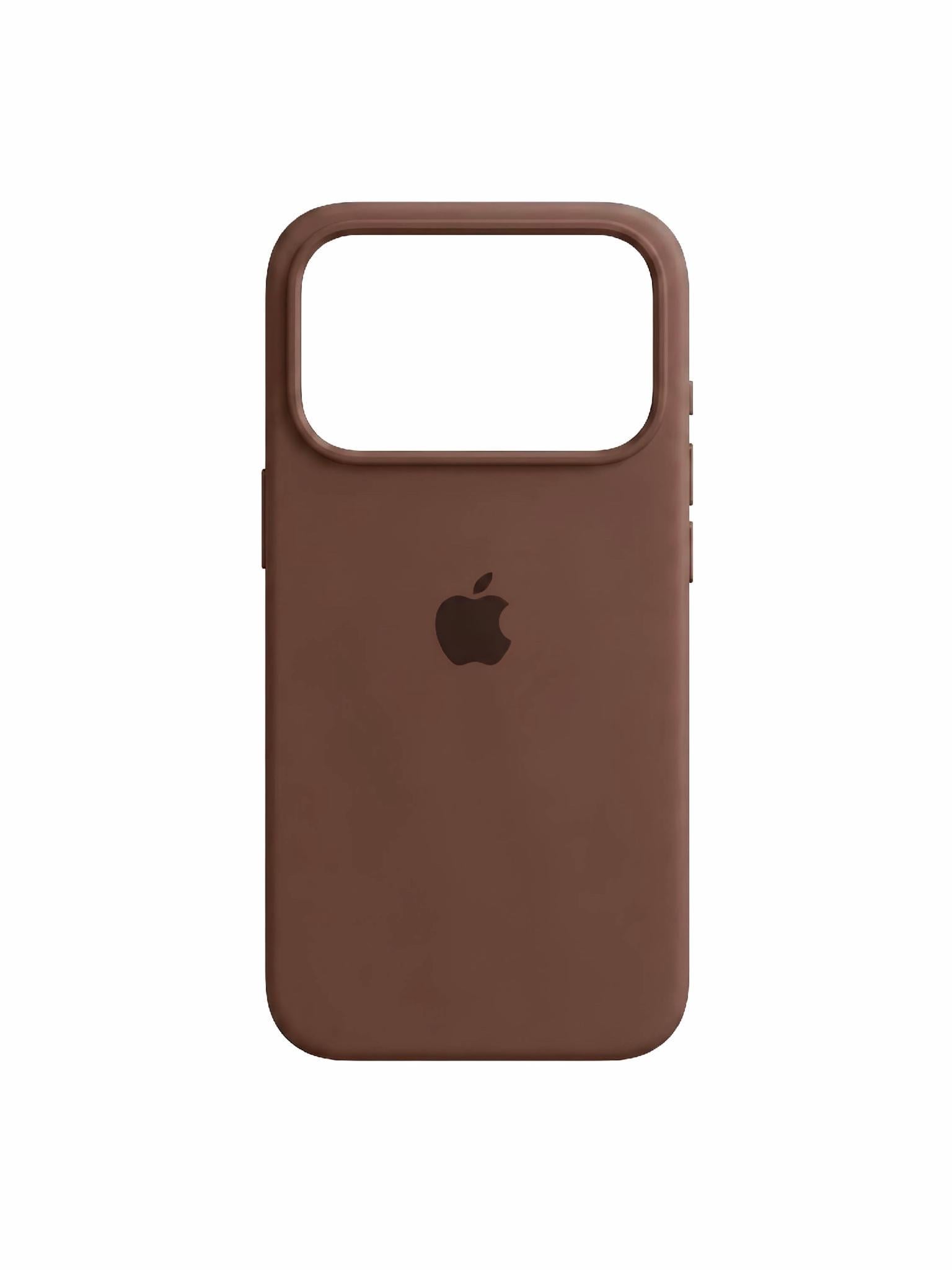 Чехол для iPhone 18 Pro Max силиконовый Soft-touch Silicone Case Full Size (AA) Brown