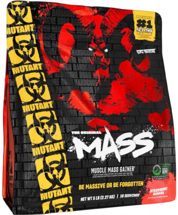 Гейнер Mutant Mass Клубника-банан 2270 г