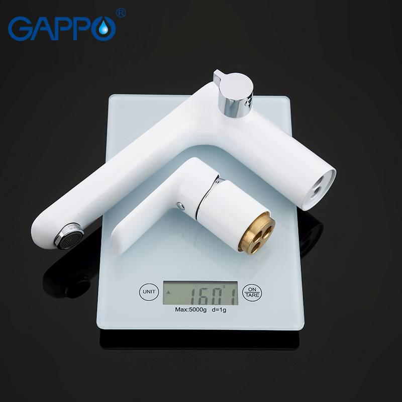 Змішувач на борт ванни Gappo G1148 врізний 3 елементи Білий/Хром - фото 9