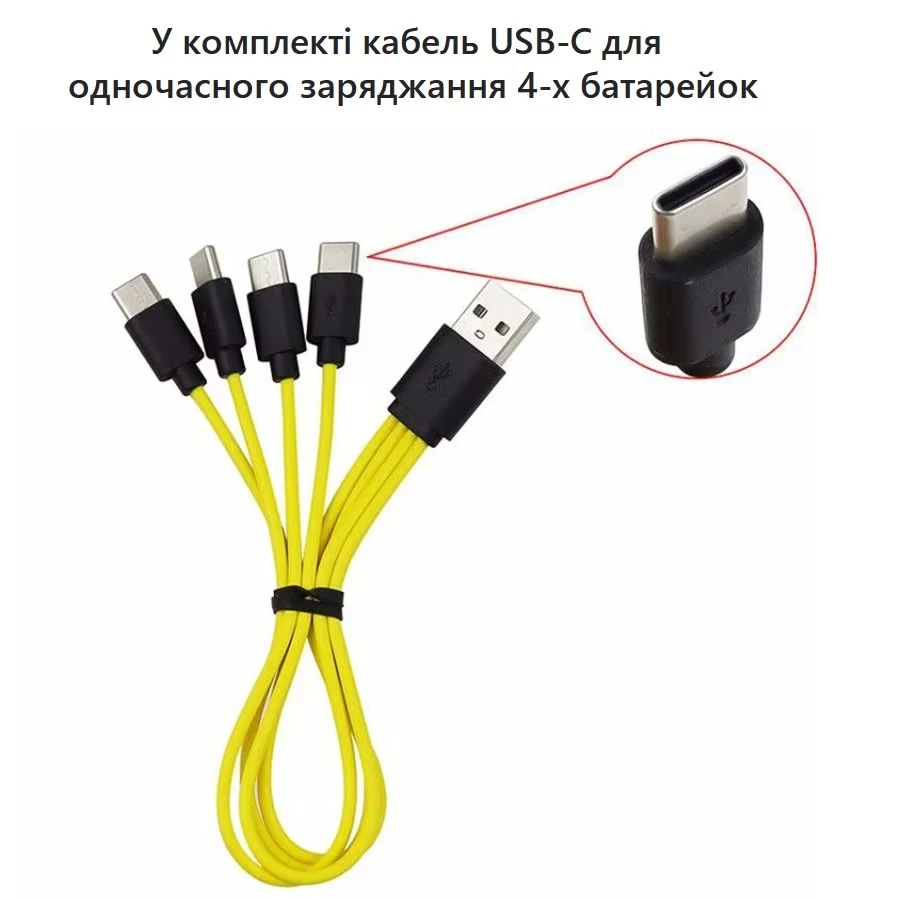 Батарейки акумуляторні LiitoKala T36 AA з роз'ємом USB Type-C 1,5V 3600 mWh 4 шт. - фото 3