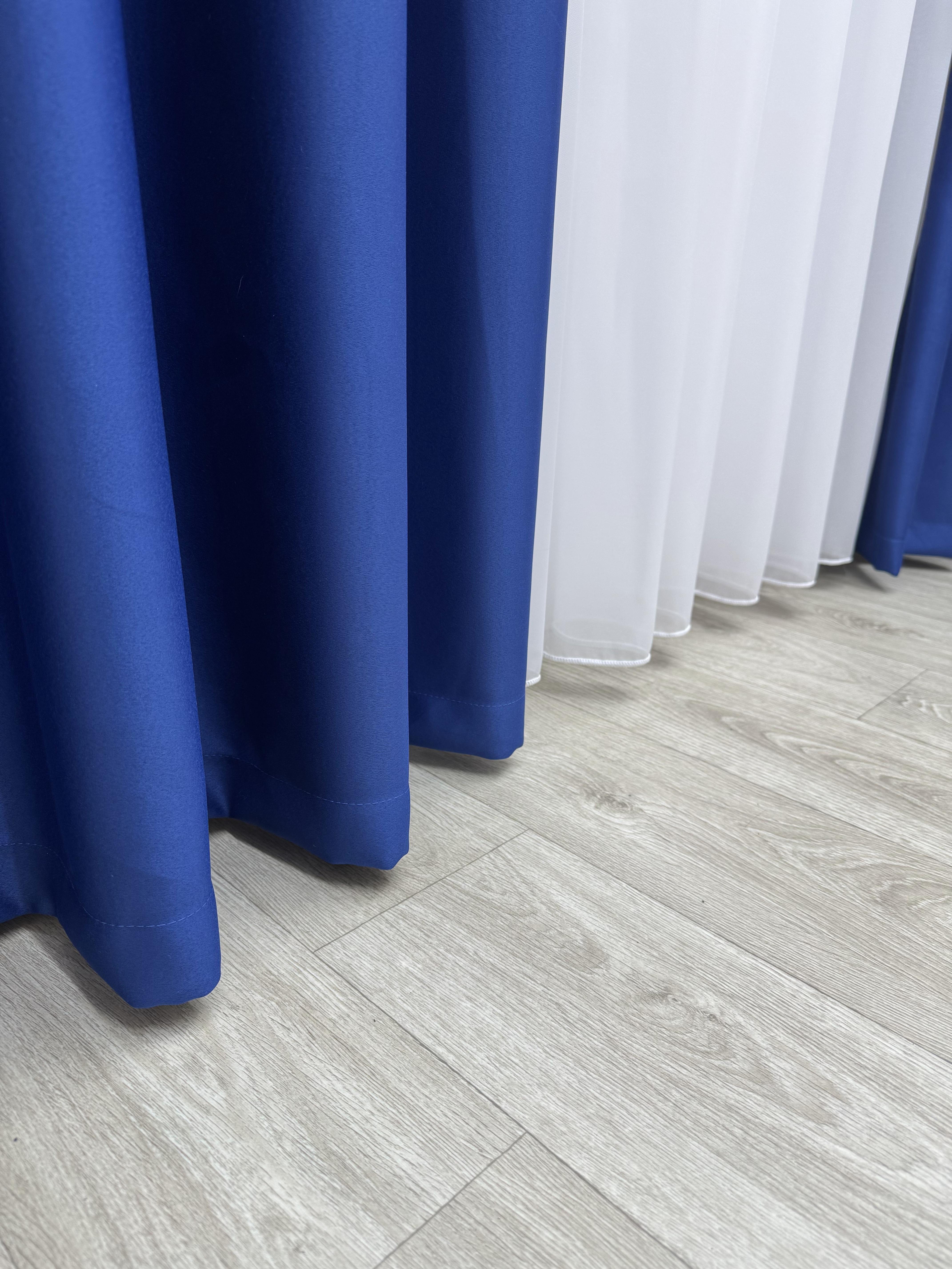 Штора блекаут на тасьмі 6 см 300х260 см Темно-синій (11916938) - фото 8 Штора блекаут на тасьмі 6 см 300х260 см Темно-синій (11916938) - фото 8