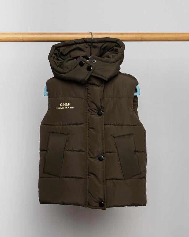 Безрукавка детская демисезонная 116 см Хаки (БК86-134-д)