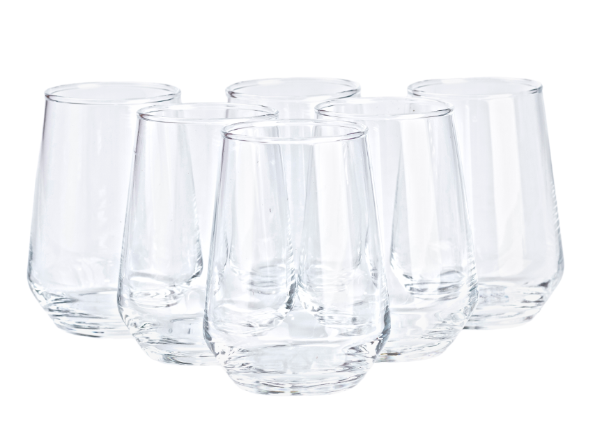 Набір склянок Deli Glassware 6 шт. по 390 мл Прозорий - фото 2 Набір склянок Deli Glassware 6 шт. по 390 мл Прозорий - фото 2