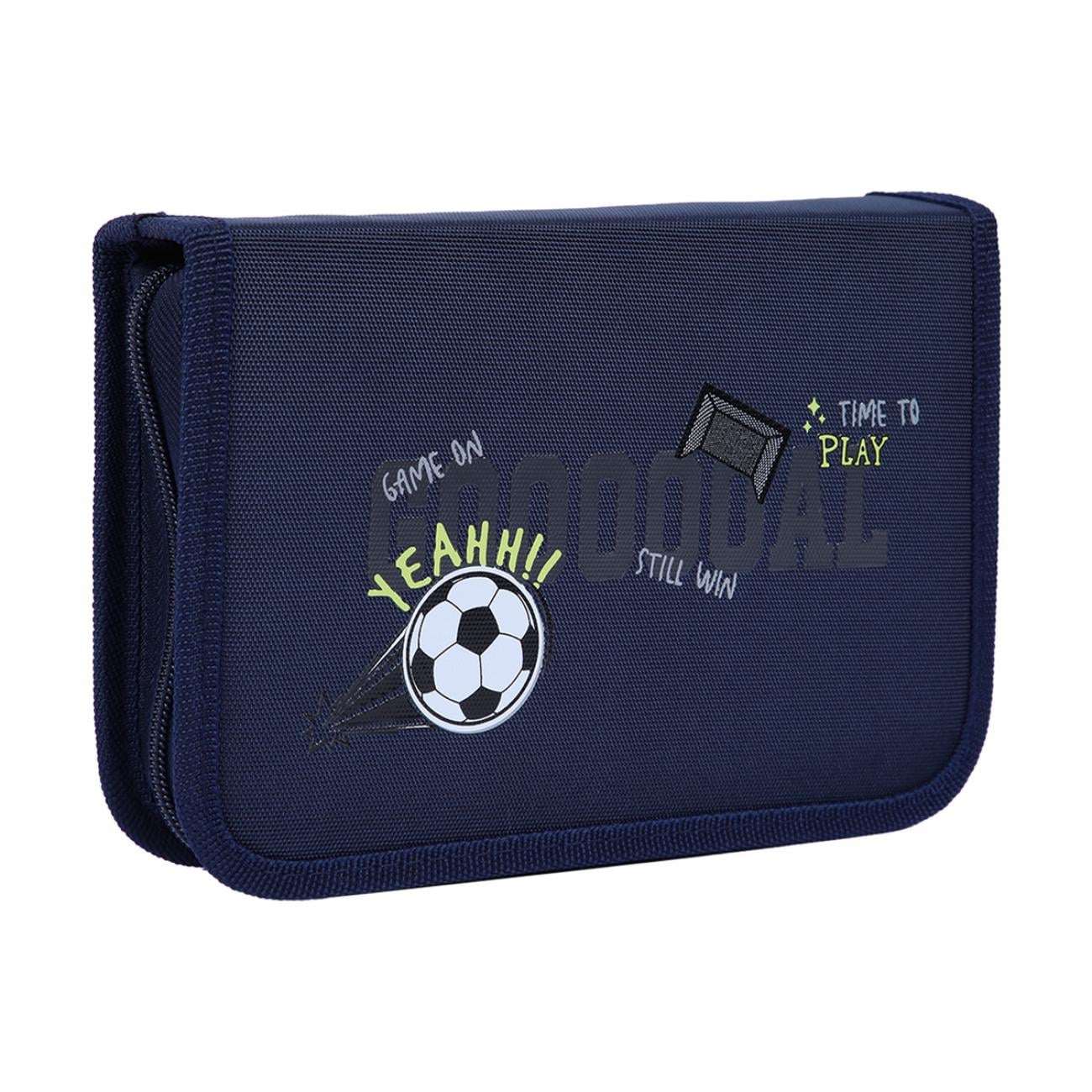 Пенал школьный жесткий YES одинарный с клапаном Football HP-03 (533869)