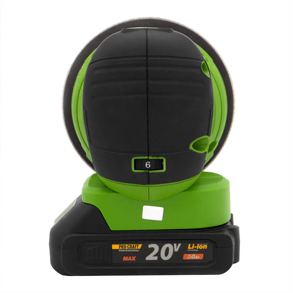 Шлифмашина эксцентриковая бесщеточная Аккумуляторная ProCraft PX20BL без аккумулятора и без зарядного устройств - фото 9 Шлифмашина эксцентриковая бесщеточная Аккумуляторная ProCraft PX20BL без аккумулятора и без зарядного устройств - фото 9