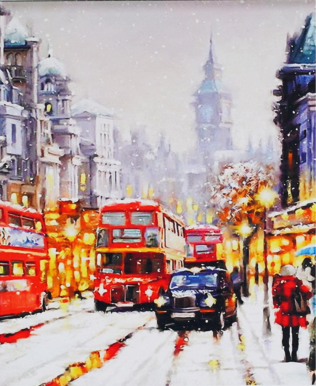 Алмазна мозаїка-картина за номерами TK Group B 70287/30 Різдво в Лондоні в коробці 40х50 см (24710253)