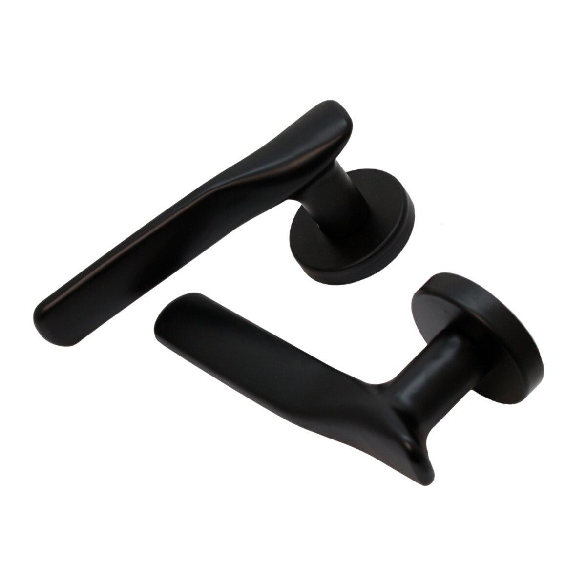 Дверная ручка Protect Time R ф/з Черный матовый (2342334732) - фото 2