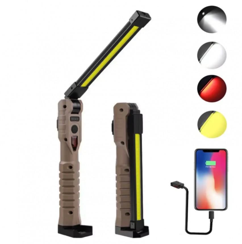 Фонарь светодиодный с Power Bank WL01-XPE/COB три режима света магнит крючок Бежевый - фото 3 Фонарь светодиодный с Power Bank WL01-XPE/COB три режима света магнит крючок Бежевый - фото 3