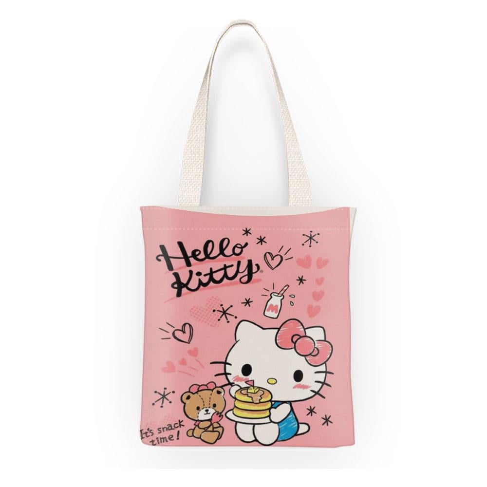 Сумка-шопер тканевая Hello Kitty 32x38 см Розовый (OK0092_1)