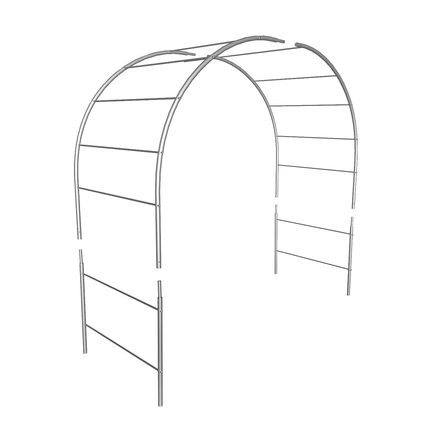 Опора для растений арка садовая 2800х2200х1000 мм d 24 мм/d 12 мм (АС-D24/D12-2800*2200*1000) - фото 3 Опора для растений арка садовая 2800х2200х1000 мм d 24 мм/d 12 мм (АС-D24/D12-2800*2200*1000) - фото 3