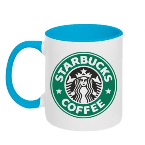 Чашка двухцветная Starbucks 320 мл Белый с голубым (390994-33-45163)