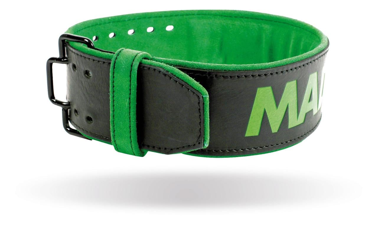 Пояс для тяжелой атлетики MadMax MFB-301 Suede Single Prong кожаный XXL Black/Green (58-68-MFB-301_XXL)