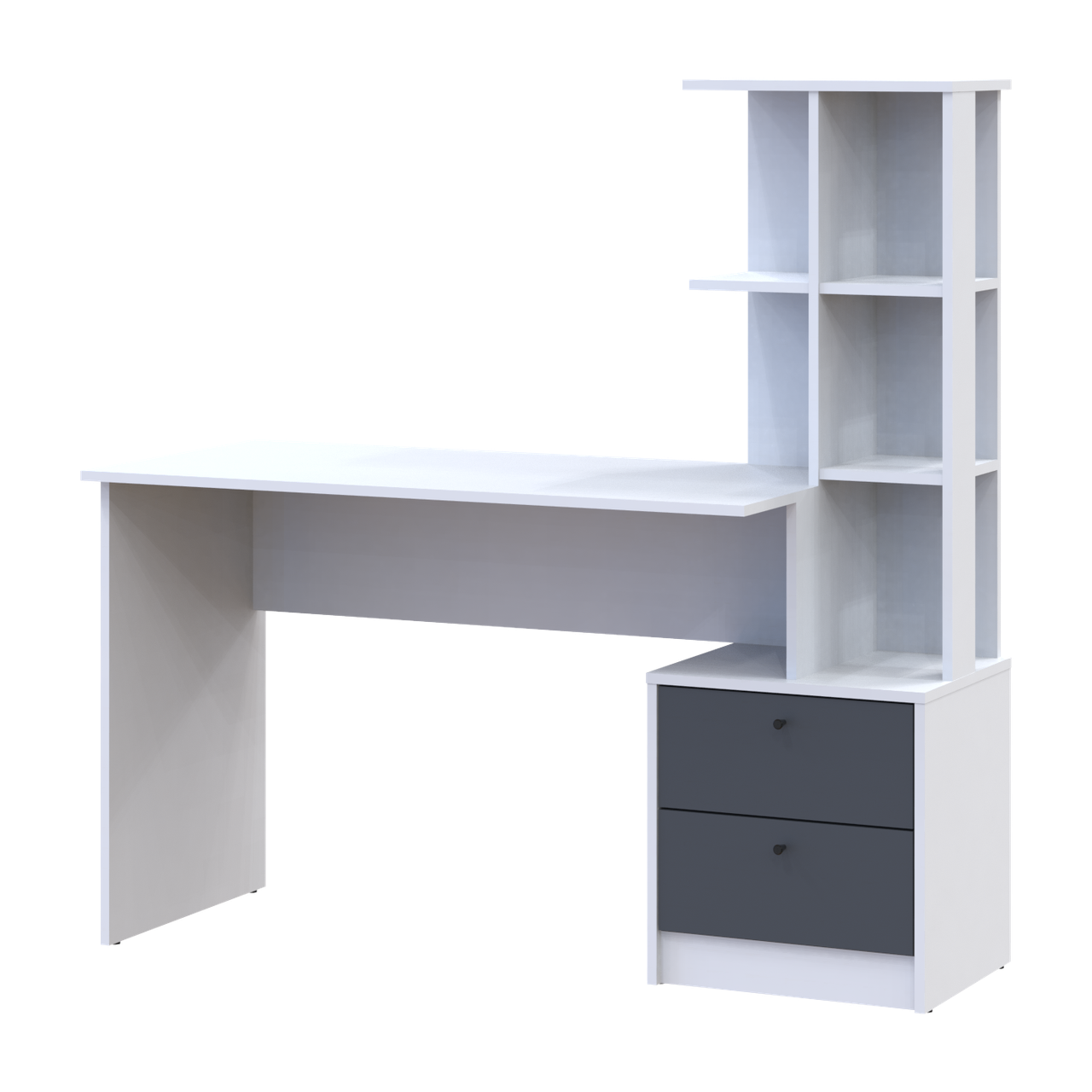 Офісний стіл Doros Т7 136х55х138 см Білий/Графіт (41516058)