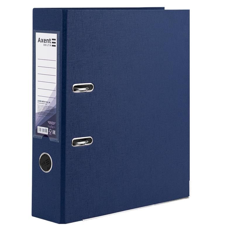 Папка-регистратор Axent Delta односторонняя A4 75 мм Темно-синий (D1714-12P)