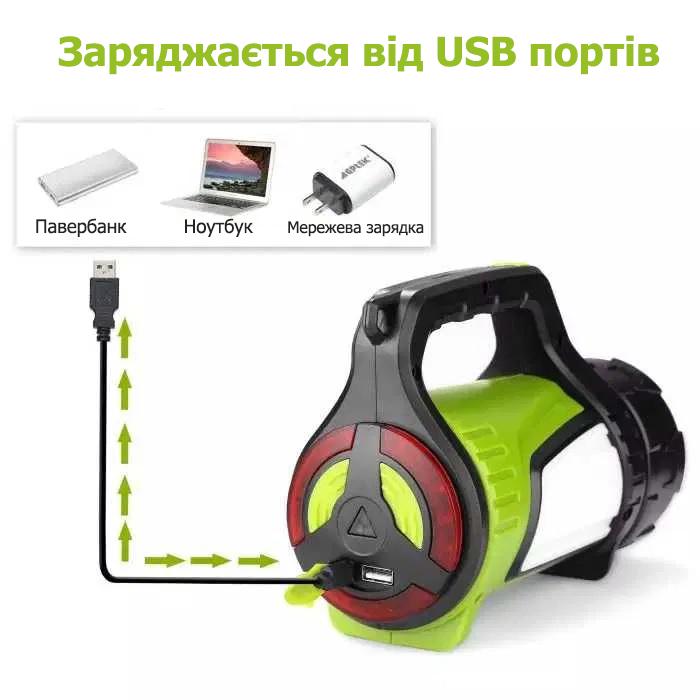 Ліхтар портативний Martec JS-881 + powerbank 4800 mAh 1200 Лм (10278950) - фото 6