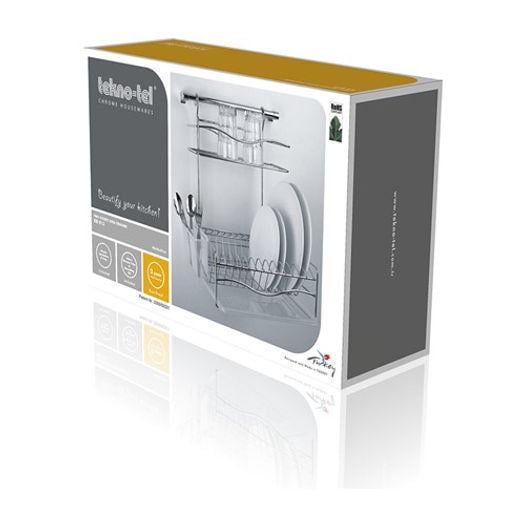 Сушарка для посуду Tekno-tel kb013 на релінг Хром
