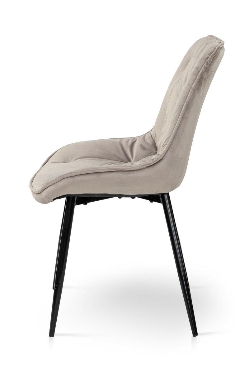 Стілець кухонний Мікс Меблі Прадо-R Чорний/Велюр бежевий - фото 3