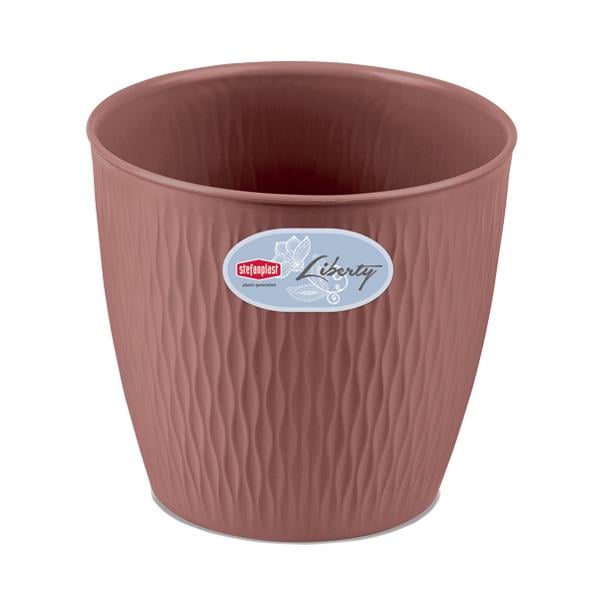 Вазон круглый Stefanplast Liberty 30х27 см Розово-коричневый (87325)