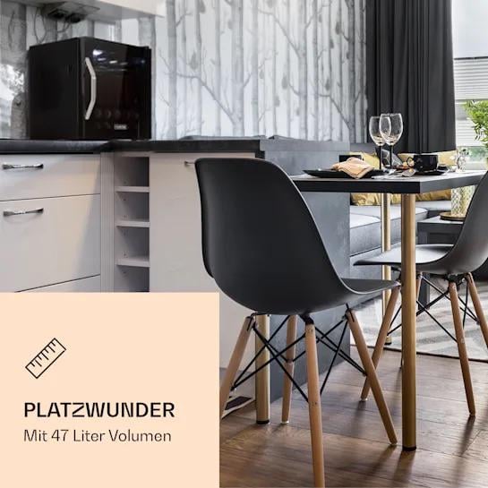 Холодильник вітрина KLARSTEIN Beersafe L Onyx панорамні скляні двері 47 л 4 полиці - фото 6 Холодильник вітрина KLARSTEIN Beersafe L Onyx панорамні скляні двері 47 л 4 полиці - фото 6