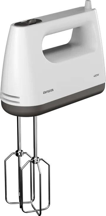 Міксер ручний AIWA TeSaberu AHX-600 450W 2 швидкості White (AHX600) Міксер ручний AIWA TeSaberu AHX-600 450W 2 швидкості White (AHX600)